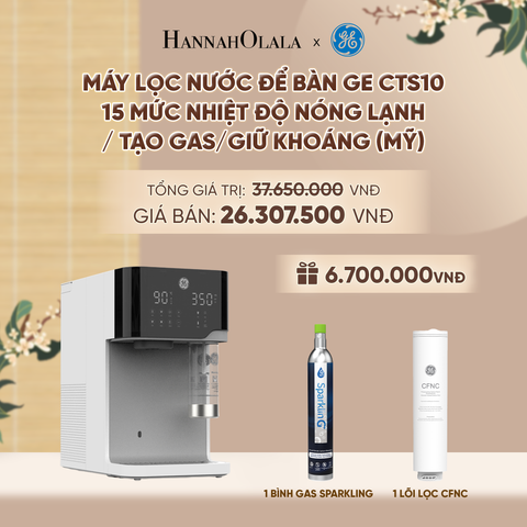  MÁY LỌC NƯỚC NÓNG LẠNH SPARKLING GE CTS10 - 15 MỨC NHIỆT ĐỘ NÓNG LẠNH/ TẠO GAS /GIỮ KHOÁNG (MỸ) - DEAL 2 - A2154 