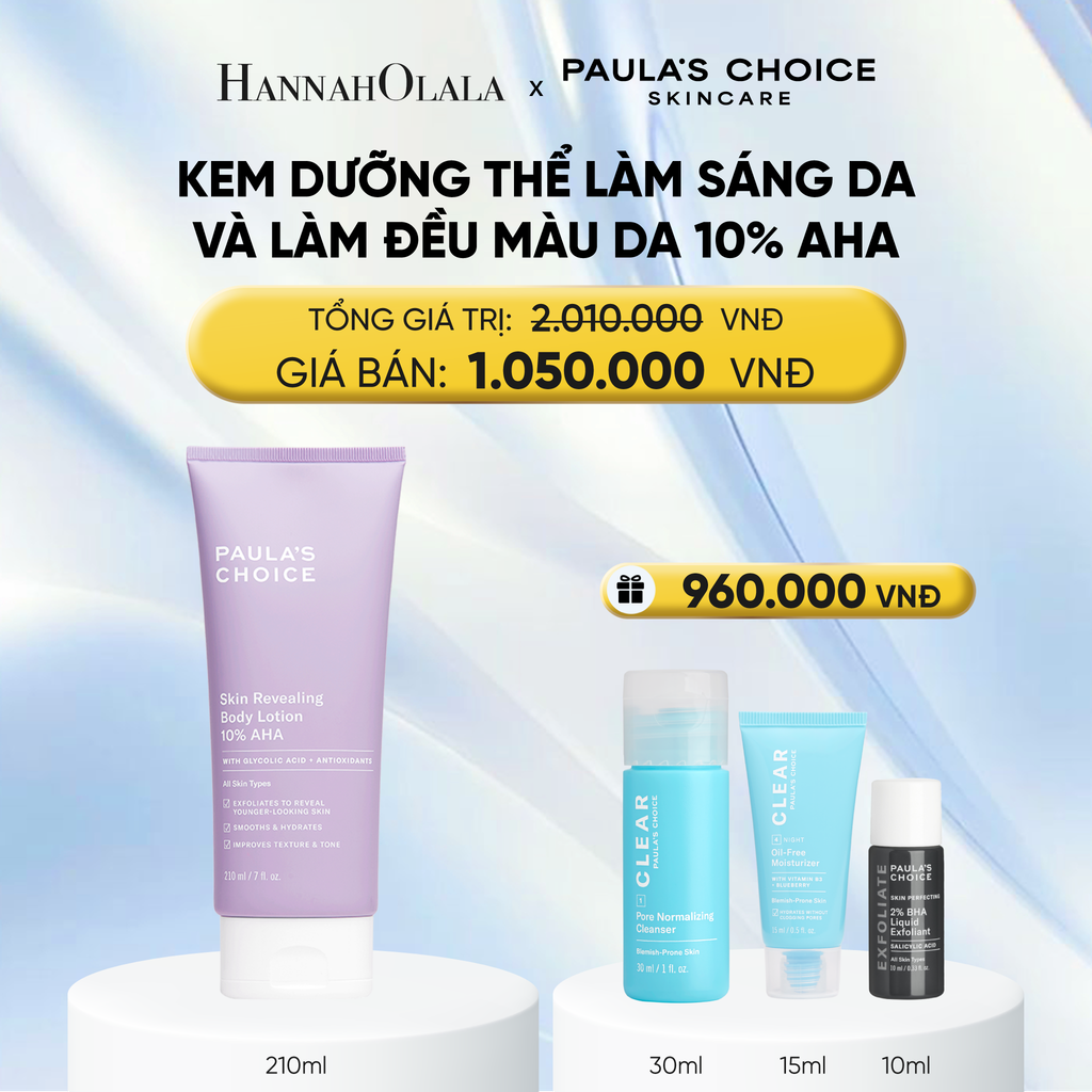  KEM DƯỠNG THỂ LÀM SÁNG DA VÀ LÀM ĐỀU MÀU DA SKIN REVEALING BODY LOTION 10% AHA 210ML - DEAL 2 