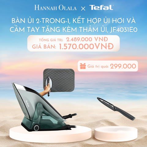  C1022_DEAL 2: BÀN ỦI 2-TRONG-1, KẾT HỢP ỦI HƠI VÀ CẦM TAY TẶNG KÈM THẢM ỦI, JF4031E0 