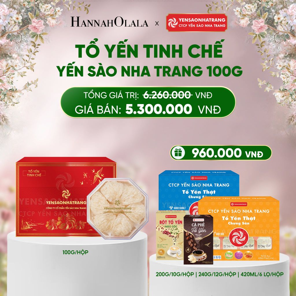  E46_DEAL 2: TỔ YẾN TINH CHẾ YẾN SÀO NHA TRANG - 100G 