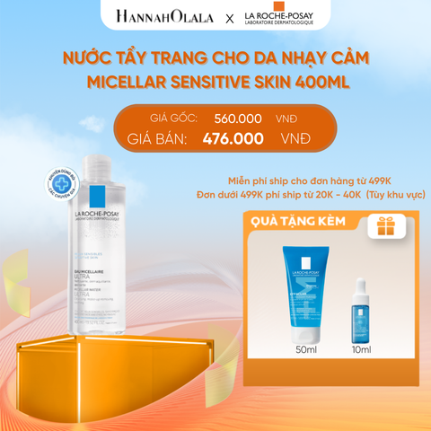  DEAL 2: NƯỚC TẨY TRANG CHO DA NHẠY CẢM MICELLAR SENSITIVE SKIN 400ML 
