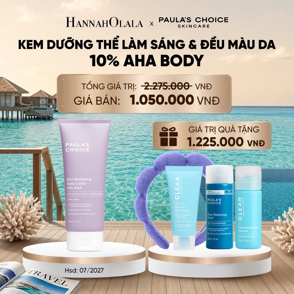  KEM DƯỠNG THỂ LÀM SÁNG DA VÀ LÀM ĐỀU MÀU DA SKIN REVEALING BODY LOTION 10% AHA 210ML - DEAL 2 