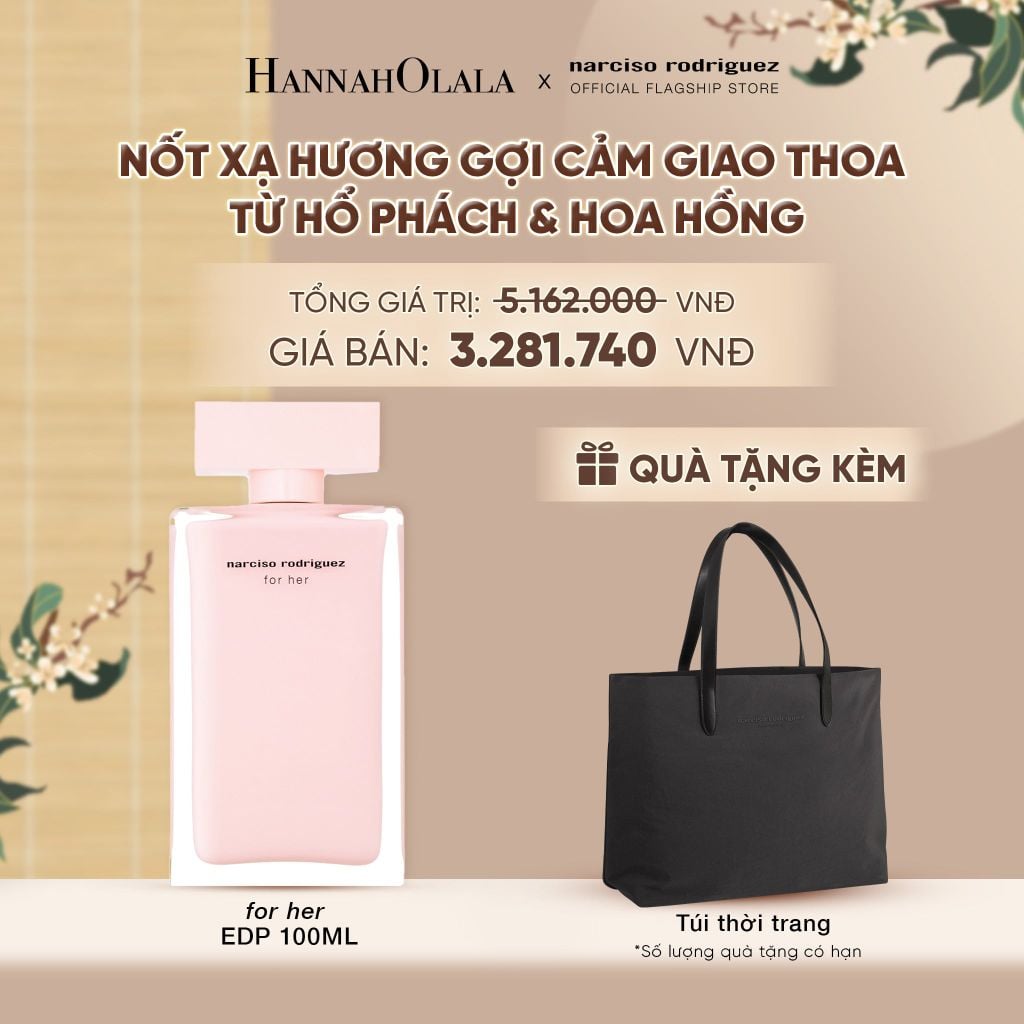  NƯỚC HOA NỮ NARCISO RODRIGUEZ FOR HER EAU DE PARFUM 100ML - DEAL 02 
