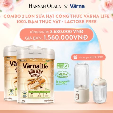  A896_DEAL 2: COMBO 2 LON THỰC PHẨM BỔ SUNG SỮA HẠT CÔNG THỨC VARNA LIFE (LON 800GR) 