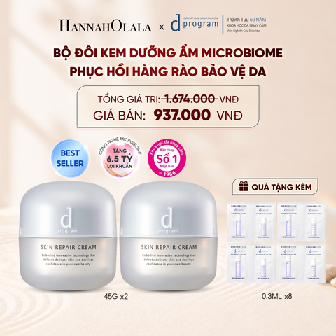  BỘ ĐÔI KEM DƯỠNG ẨM VÀ PHỤC HỒI DA D PROGRAM SKIN REPAIR CREAM 45G - DEAL 2 