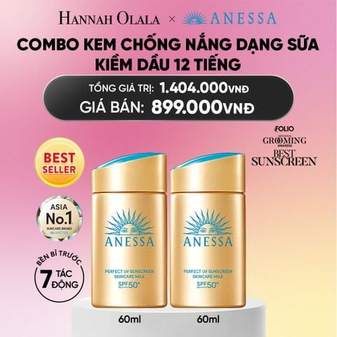  COMBO SỮA CHỐNG NẮNG DƯỠNG DA KIỀM DẦU BẢO VỆ HOÀN HẢO ANESSA GOLD MILK SPF50+ PA++++ 60MLX2 - DEAL 2_A2320 