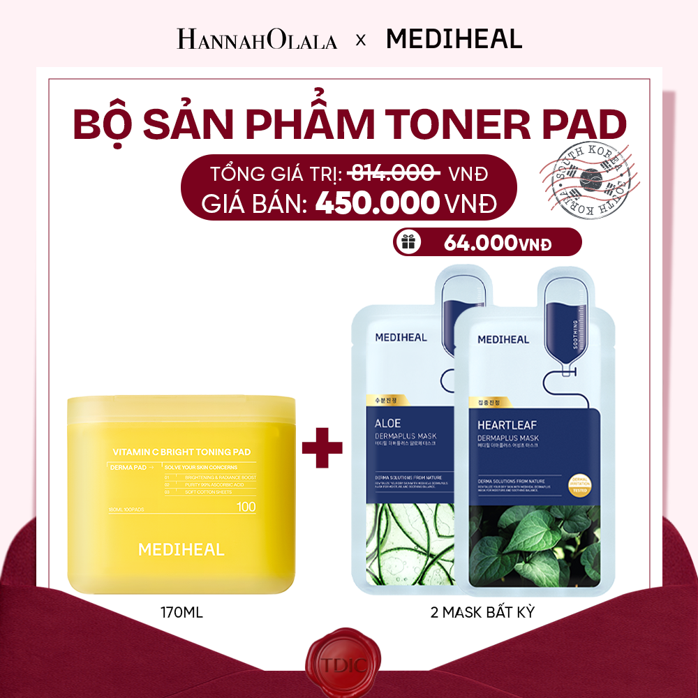  MEDIHEAL BỘ SẢN PHẨM TONER PAD 170ML BẤT KỲ_M99 
