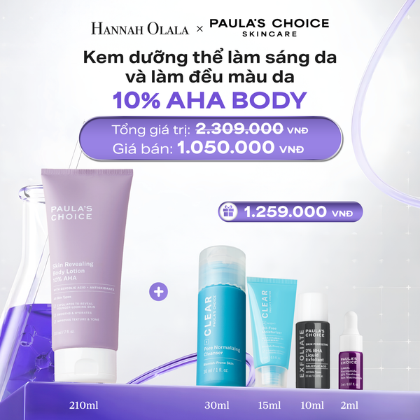  DEAL 2: KEM DƯỠNG THỂ LÀM SÁNG DA VÀ LÀM ĐỀU MÀU DA SKIN REVEALING BODY LOTION 10% AHA 210ML 