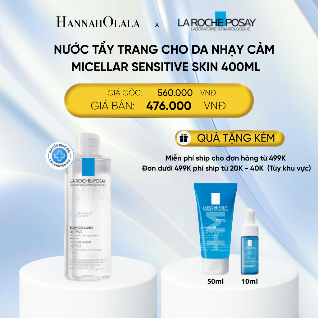  DEAL 2: NƯỚC TẨY TRANG CHO DA NHẠY CẢM MICELLAR SENSITIVE SKIN 400ML 