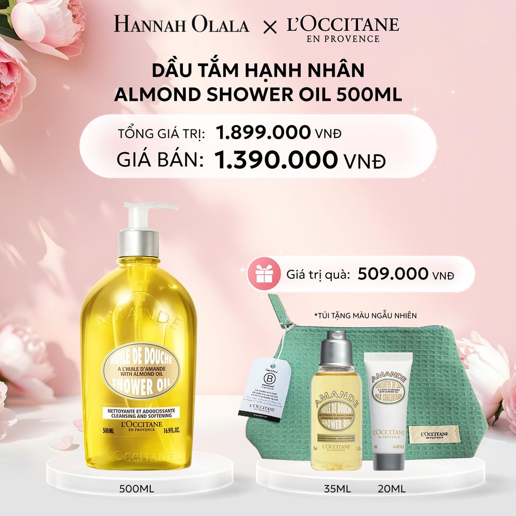  E456: DEAL 2: DẦU TẮM HẠNH NHÂN LOCCITANE 500ML 