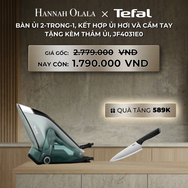  DEAL 2: BÀN ỦI 2-TRONG-1, KẾT HỢP ỦI HƠI VÀ CẦM TAY TẶNG KÈM THẢM ỦI, JF4031E0 