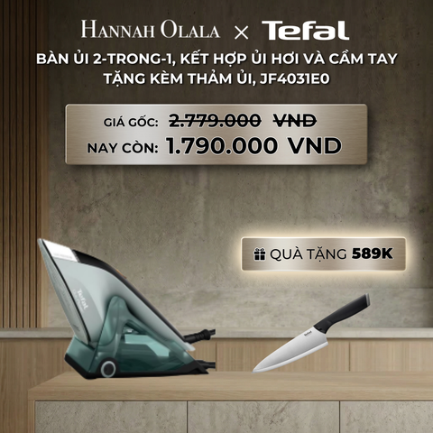  DEAL 2: BÀN ỦI 2-TRONG-1, KẾT HỢP ỦI HƠI VÀ CẦM TAY TẶNG KÈM THẢM ỦI, JF4031E0 