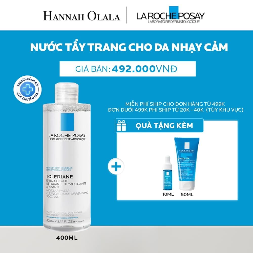  NƯỚC TẨY TRANG LÀM SẠCH SÂU CHO DA NHẠY CẢM LA ROCHE-POSAY MICELLAR WATER SENSITIVE SKIN 400ML - A12 