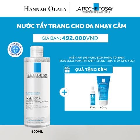  NƯỚC TẨY TRANG LÀM SẠCH SÂU CHO DA NHẠY CẢM LA ROCHE-POSAY MICELLAR WATER SENSITIVE SKIN 400ML - A12 