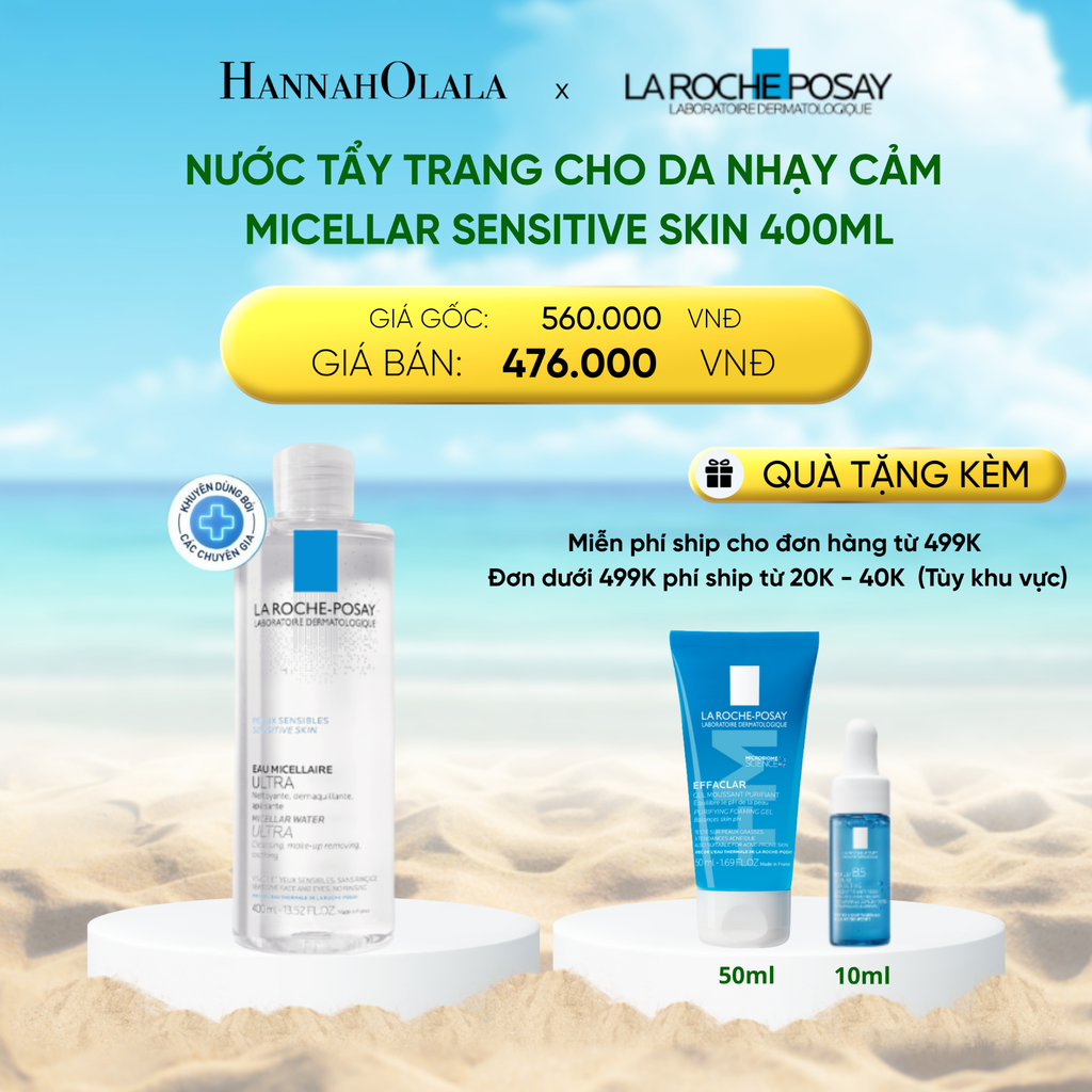  DEAL 2: NƯỚC TẨY TRANG CHO DA NHẠY CẢM MICELLAR SENSITIVE SKIN 400ML 