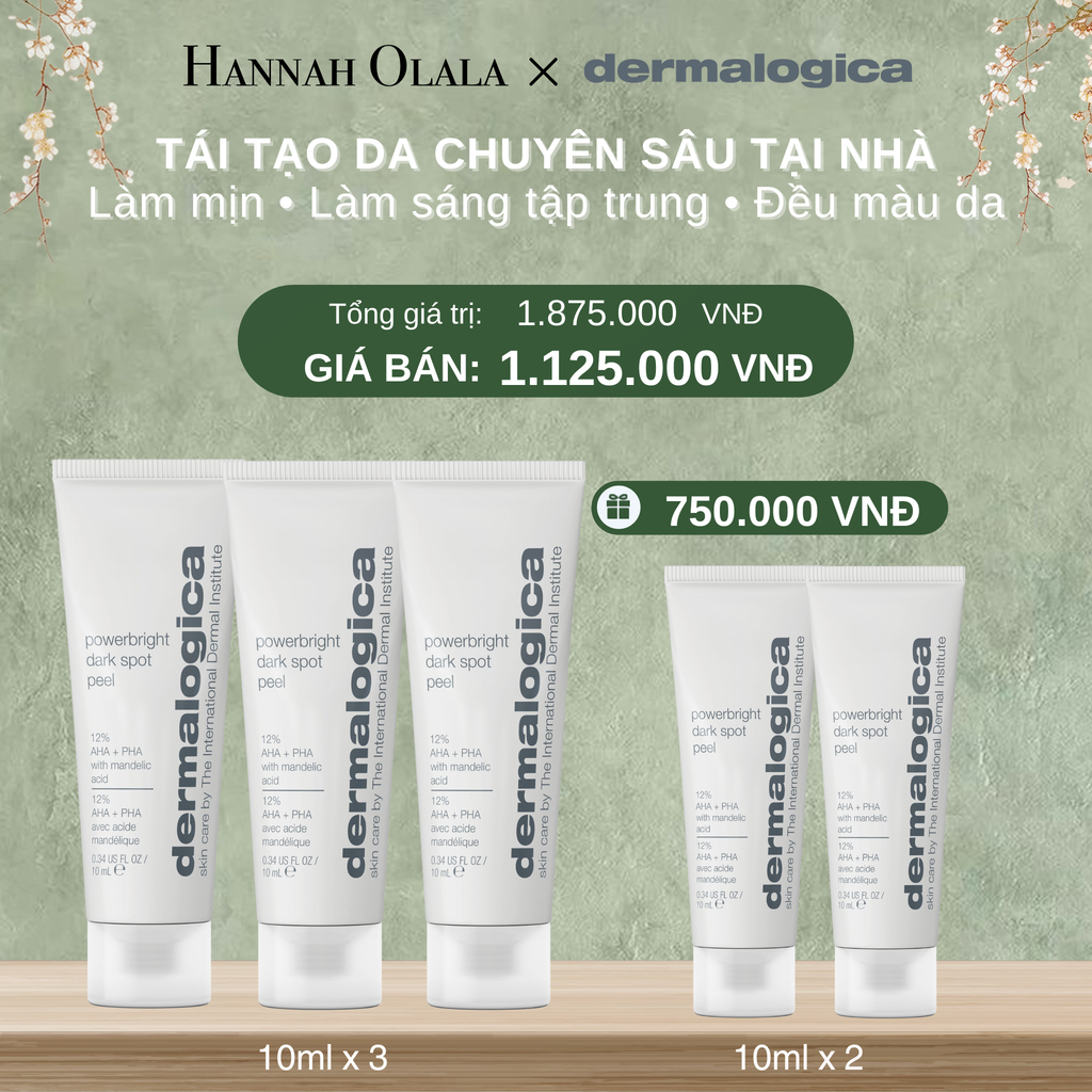  DEAL 2: MUA 3 TẶNG 2 PEEL CẢI THIỆN BỀ MẶT DA LÀM SÁNG RÕ RỆT CÁC ĐỐM NÂU POWERBRIGHT DARK SPOT PEEL 10ML 