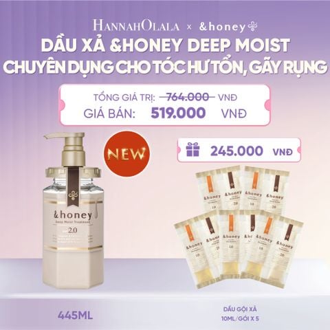  [NEW] DẦU XẢ &HONEY DEEP MOIST CẤP ẨM CHUYÊN SÂU CHUYÊN DỤNG CHO TÓC HƯ TỔN, GÃY RỤNG - H070 