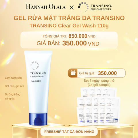  C827_DEAL 2: GEL RỬA MẶT TRẮNG DA TRANSINO 110G 