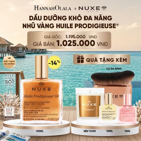  DẦU DƯỠNG KHÔ ĐA NĂNG ÁNH NHŨ NUXE HUILE PRODIGIEUSE® SHIMMERING 100ML 