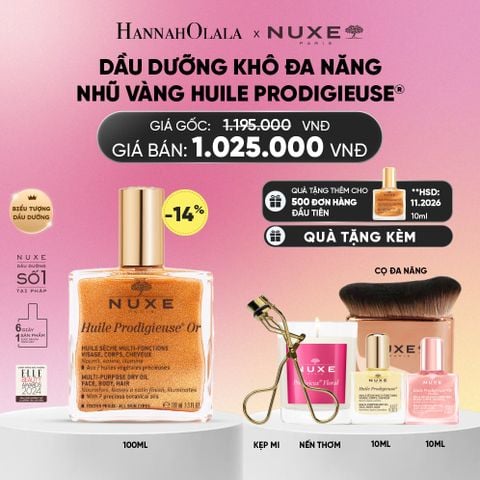  DẦU DƯỠNG KHÔ ĐA NĂNG ÁNH NHŨ NUXE HUILE PRODIGIEUSE® SHIMMERING 100ML 