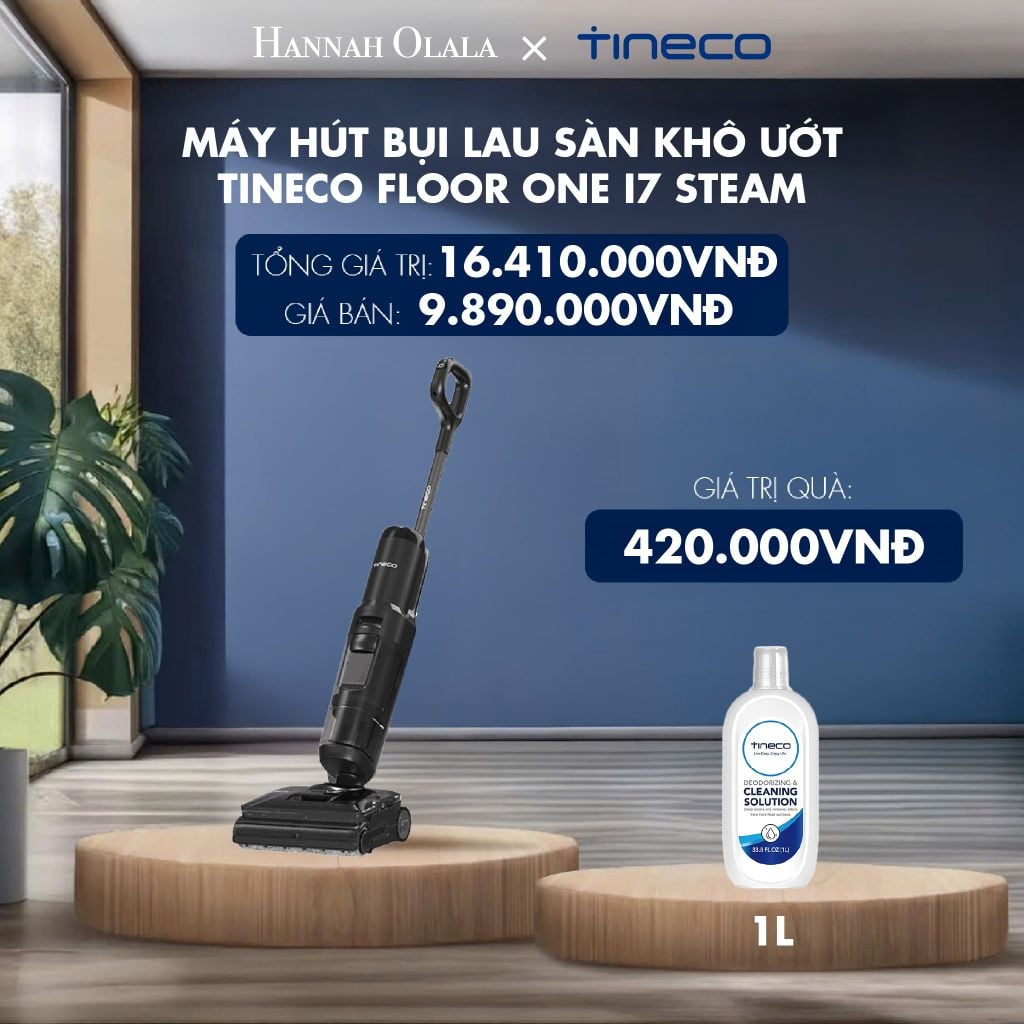  [NEW] MÁY HÚT BỤI LAU SÀN KHÔ ƯỚT TINECO FLOOR ONE I7 STEAM - DEAL 2 
