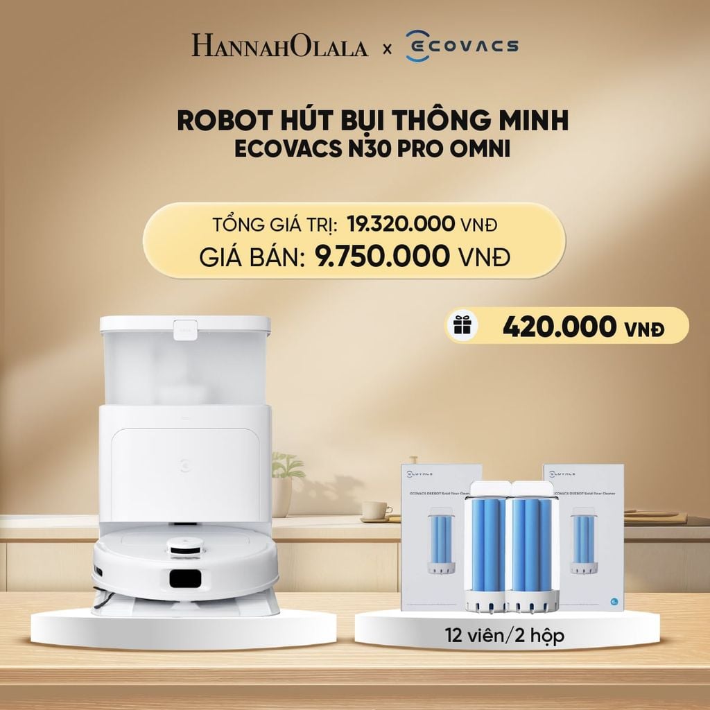  DEAL 2: ROBOT HÚT BỤI THÔNG MINH ECOVACS N30 PRO OMNI 
