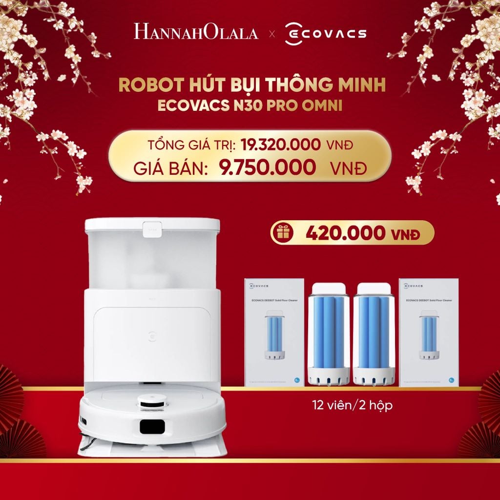  DEAL 2: ROBOT HÚT BỤI THÔNG MINH ECOVACS N30 PRO OMNI 