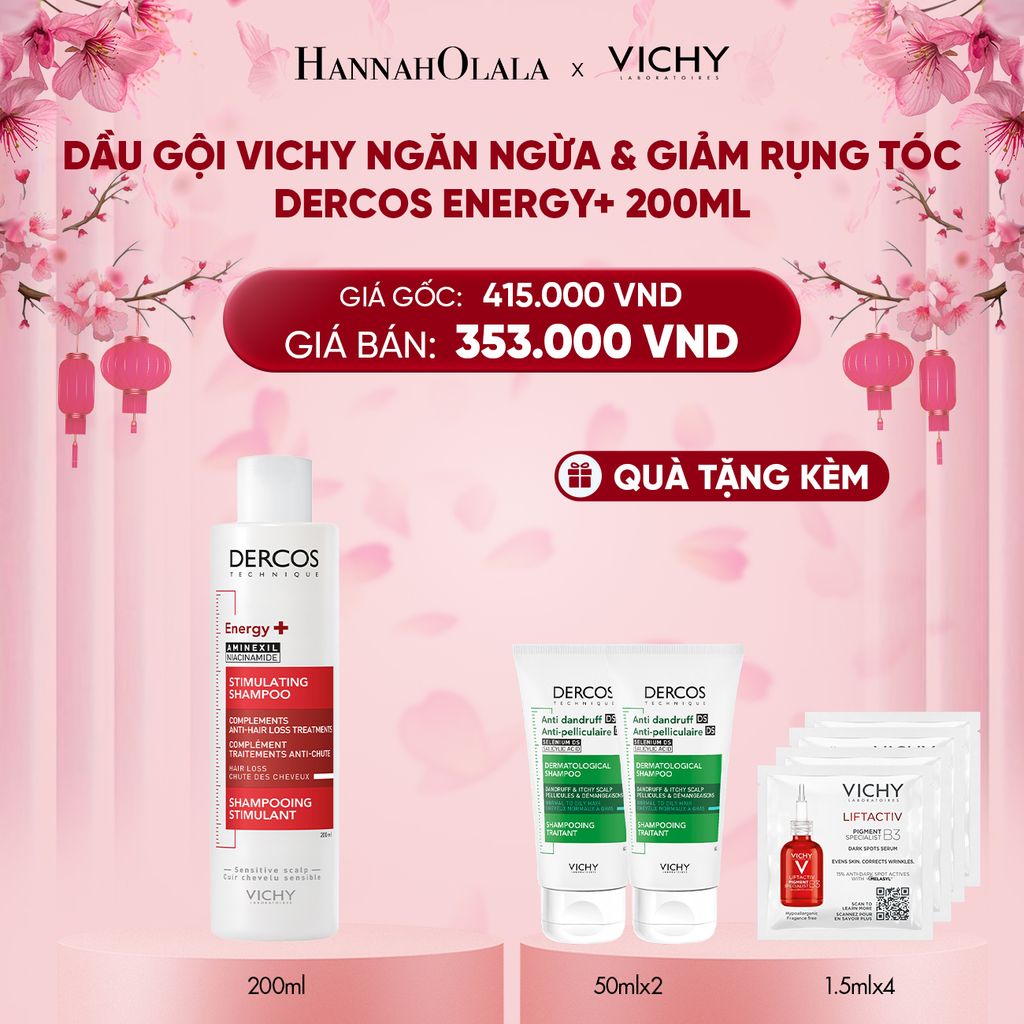  A35_DEAL 2 DẦU GỘI VICHY NGĂN NGỪA & GIẢM RỤNG TÓC DERCOS ENERGY+ 200ML 
