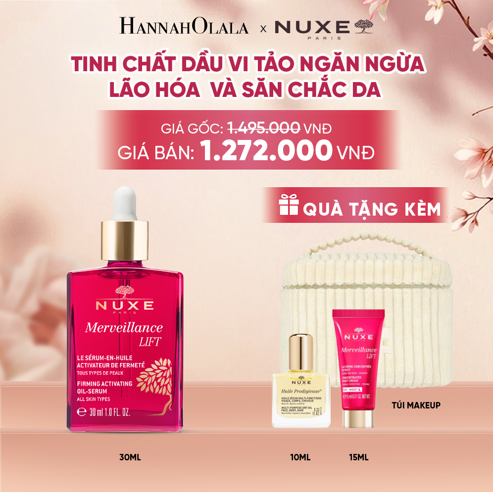  TINH CHẤT DẦU VI TẢO NGĂN NGỪA LÃO HÓA, SĂN CHẮC DA NUXE MVL OIL SERUM 30ML - A1991 