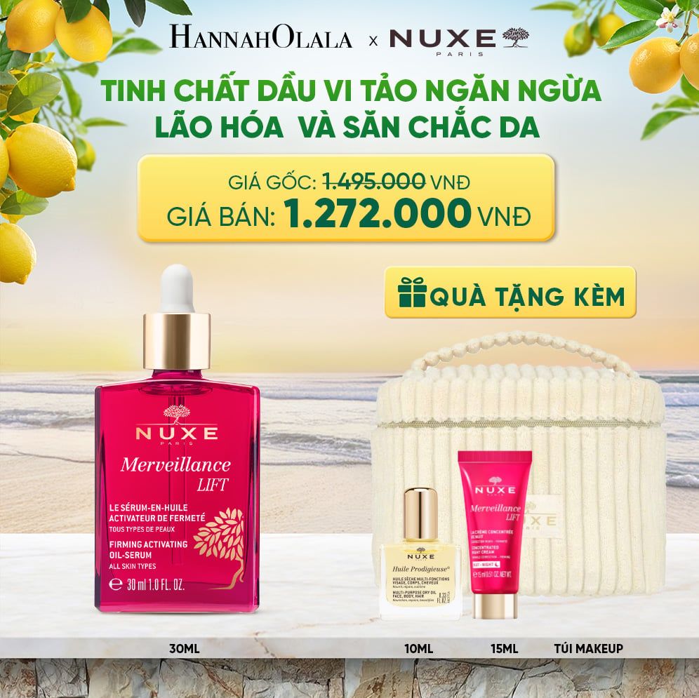  TINH CHẤT DẦU VI TẢO NGĂN NGỪA LÃO HÓA, SĂN CHẮC DA NUXE MVL OIL SERUM 30ML - A618 