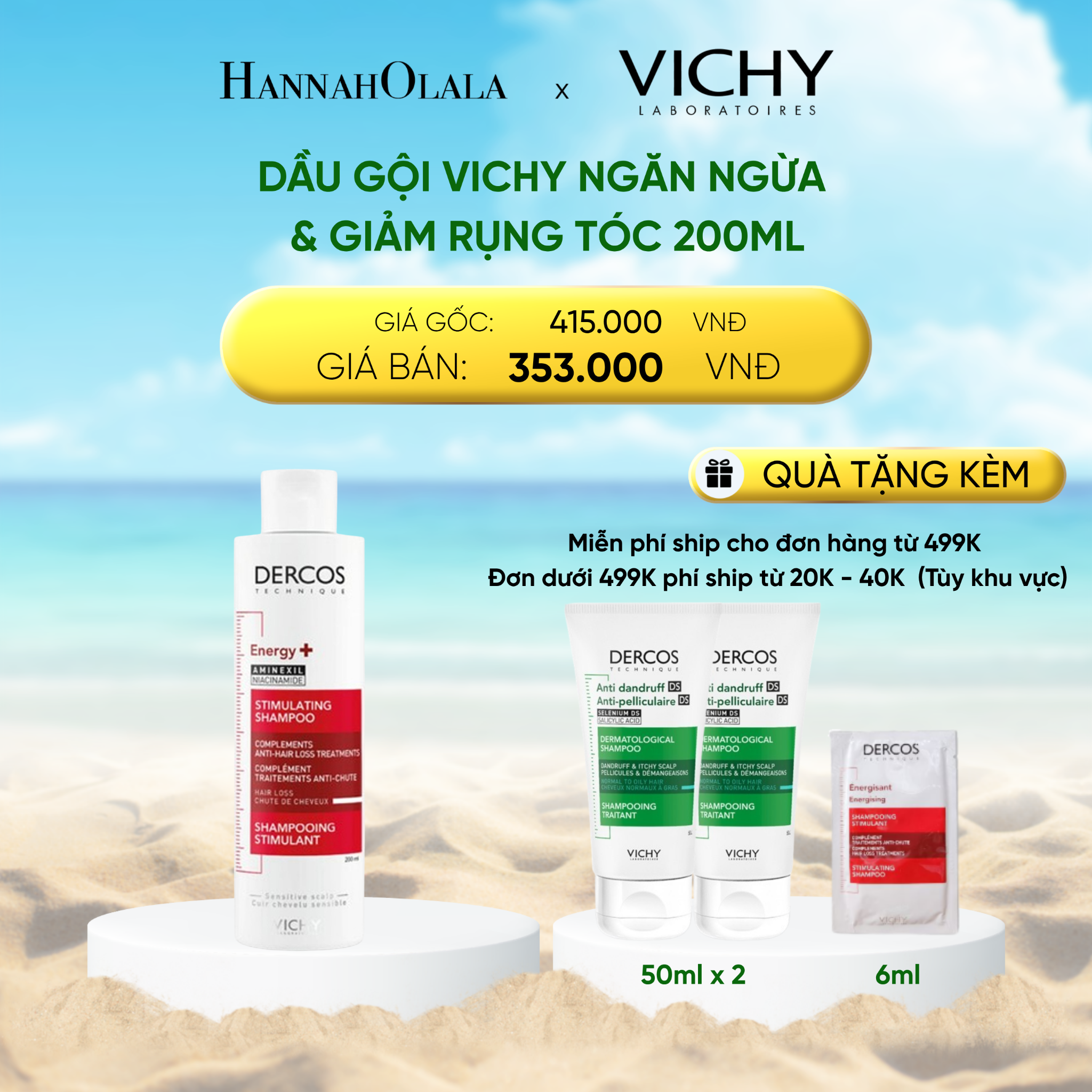 Dầu Gội Vichy Dercos Energy+ 200ml