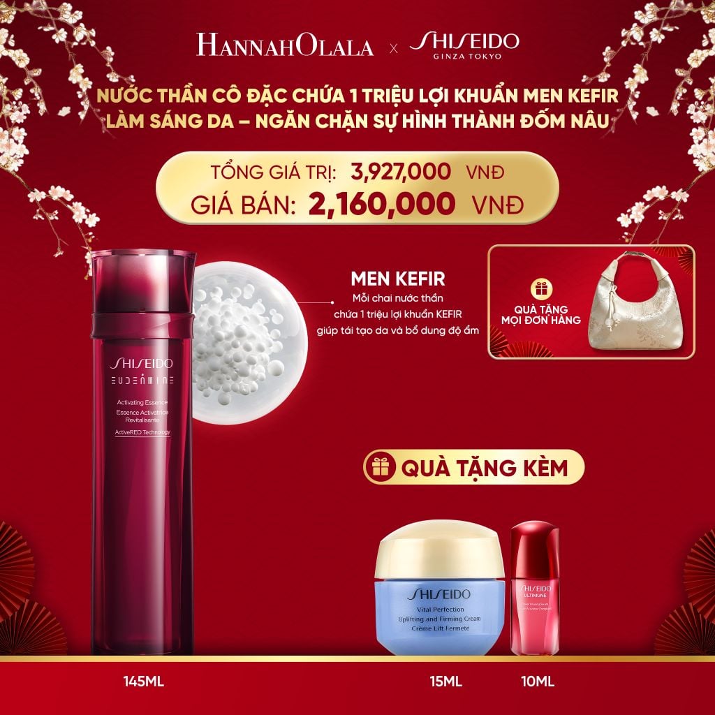  DEAL 2: NƯỚC THẦN ĐỎ SHISEIDO EUDERMINE ACTIVATING ESSENCE 145ML 