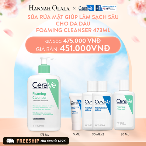  A163_DEAL 2 SỮA RỬA MẶT GIÚP LÀM SẠCH SÂU CHO DA DẦU FOAMING CLEANSER 473ML 