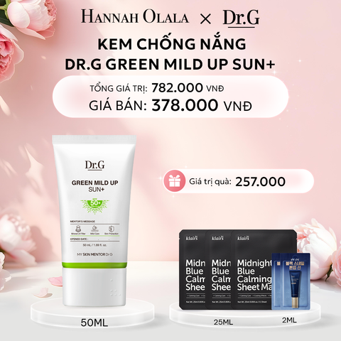  E436: DEAL 2: KEM CHỐNG NẮNG THUẦN VẬT LÝ DR.G GREEN MILD UP SUN+ 50ML 