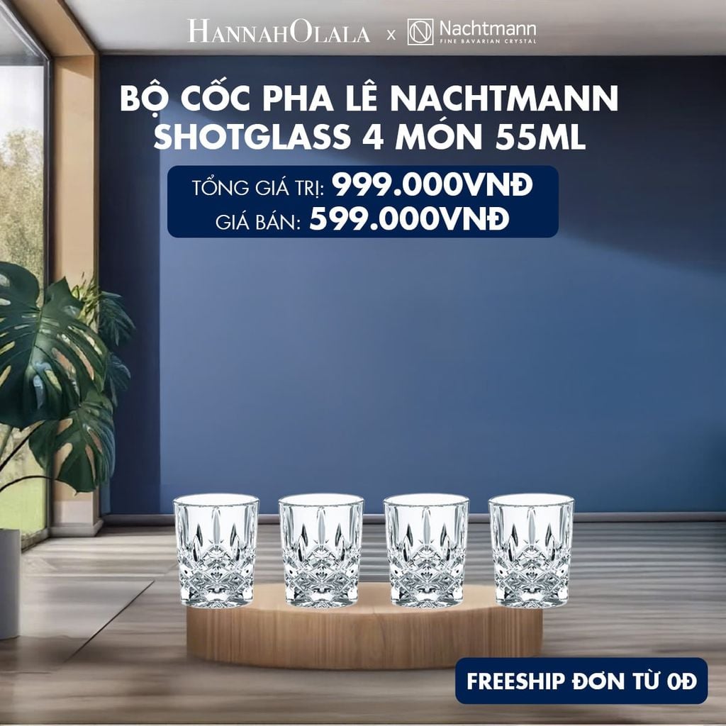  BỘ CỐC PHA LÊ NACHTMANN SHOTGLASS 4 MÓN 55ML 