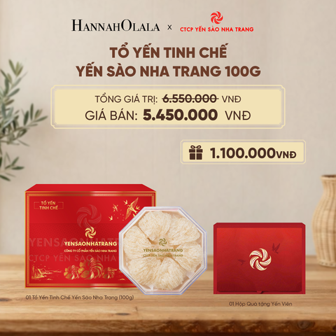 TỔ YẾN TINH CHẾ YẾN SÀO NHA TRANG - 100G - DEAL 2 - D211 