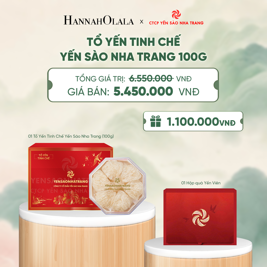  TỔ YẾN TINH CHẾ YẾN SÀO NHA TRANG - 100G - DEAL 2 - A2017 