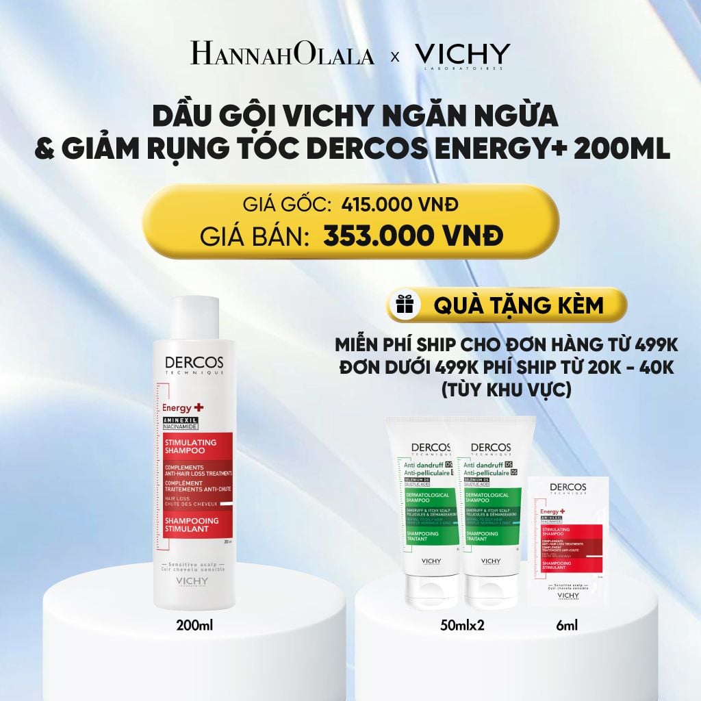  DẦU GỘI VICHY NGĂN NGỪA & GIẢM RỤNG TÓC DERCOS ENERGY+ 200ML - DEAL 2 : 