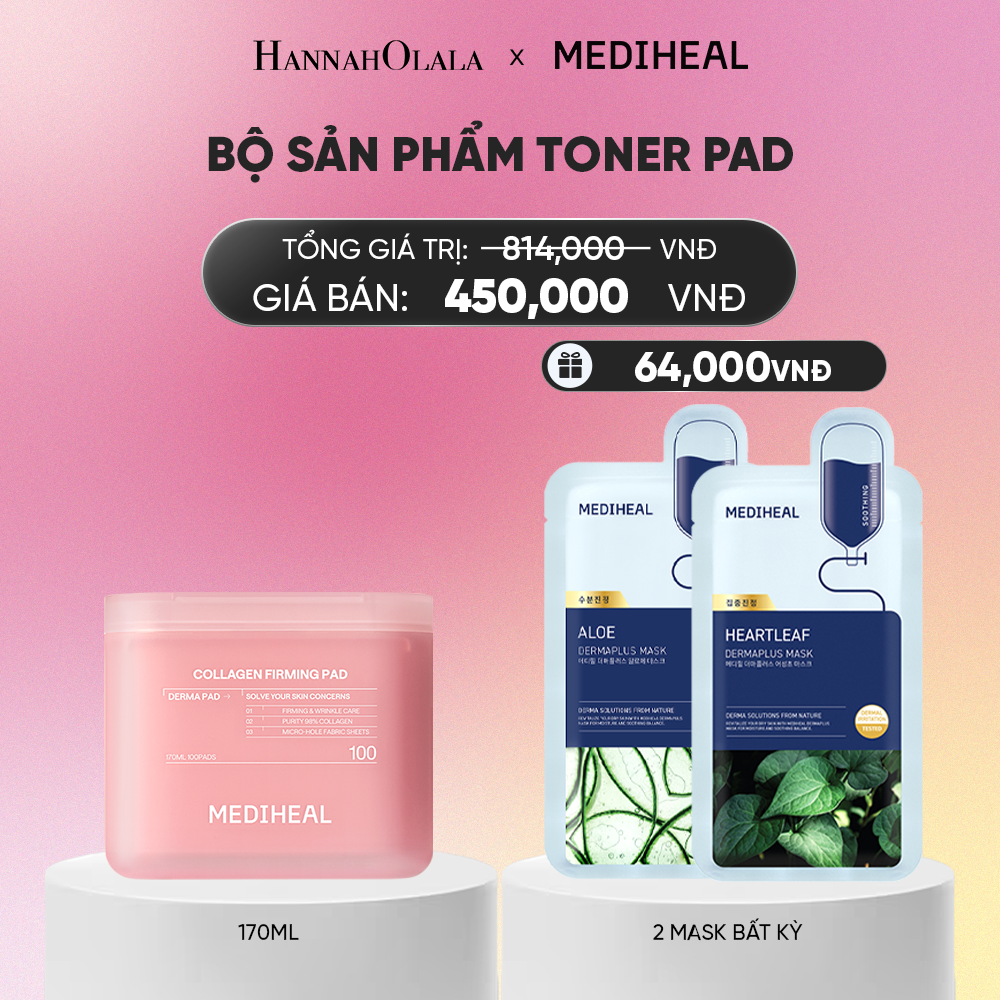  MEDIHEAL BỘ SẢN PHẨM TONER PAD 170ML BẤT KỲ_A1109 