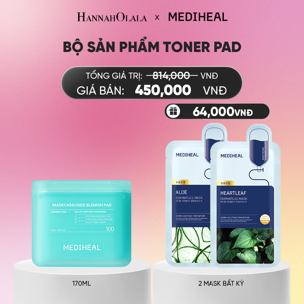  MEDIHEAL BỘ SẢN PHẨM TONER PAD 170ML BẤT KỲ_A1109 