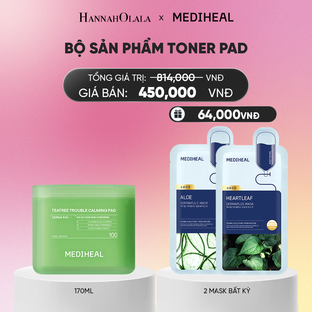  MEDIHEAL BỘ SẢN PHẨM TONER PAD 170ML BẤT KỲ_A1109 
