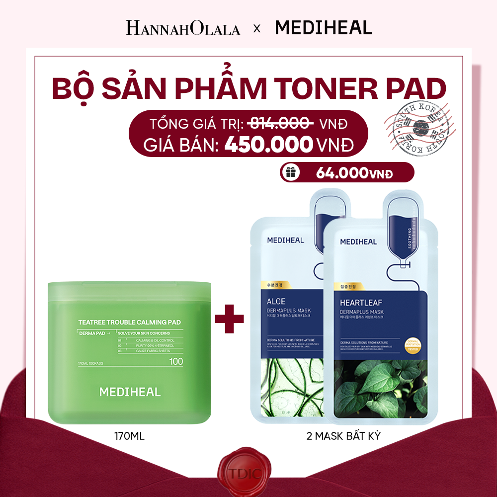  MEDIHEAL BỘ SẢN PHẨM TONER PAD 170ML BẤT KỲ_M99 