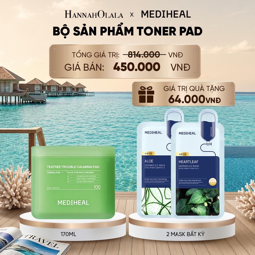  MEDIHEAL BỘ SẢN PHẨM TONER PAD 170ML BẤT KỲ_ D297 