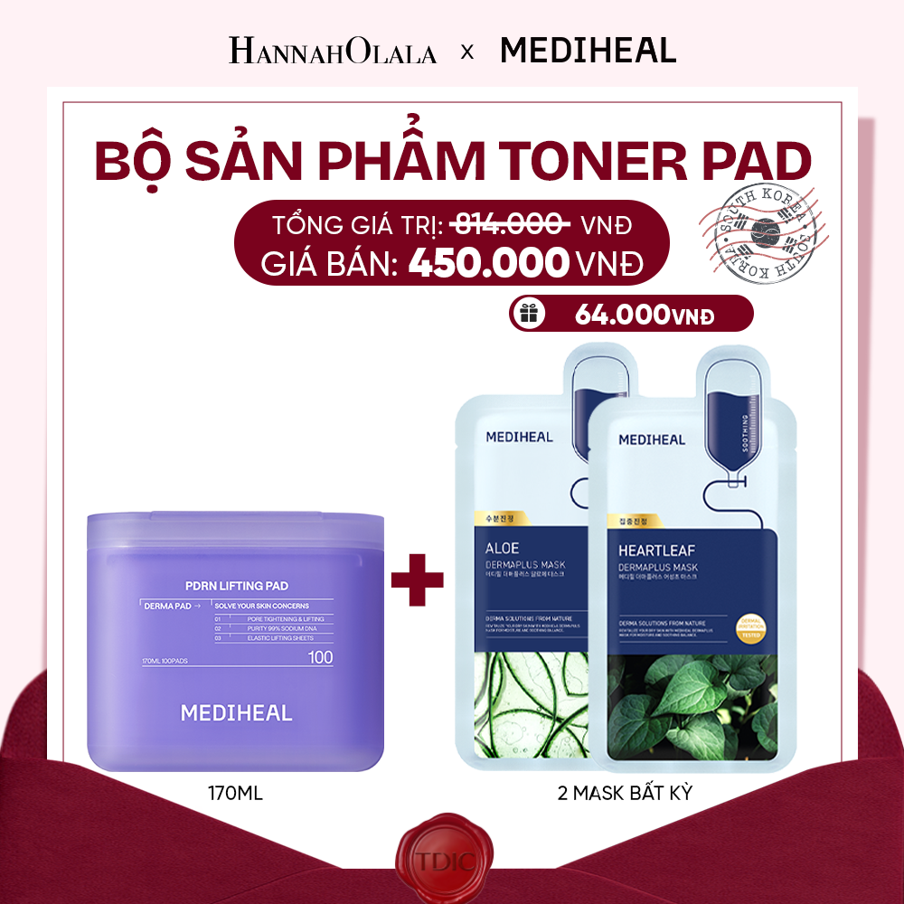  MEDIHEAL BỘ SẢN PHẨM TONER PAD 170ML BẤT KỲ_M99 
