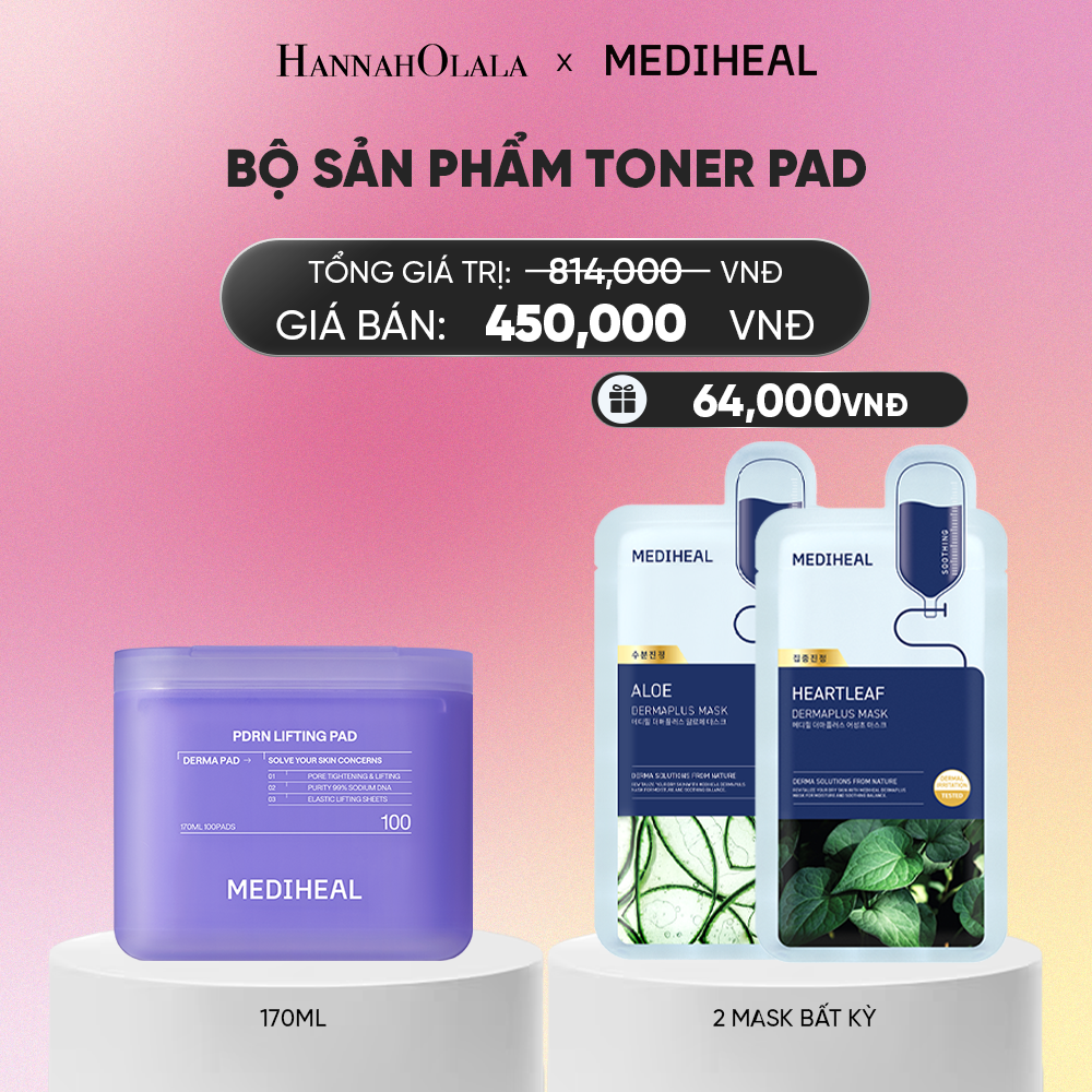  MEDIHEAL BỘ SẢN PHẨM TONER PAD 170ML BẤT KỲ_A1109 