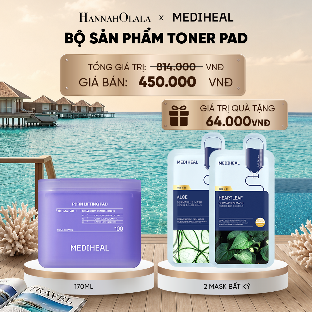  MEDIHEAL BỘ SẢN PHẨM TONER PAD 170ML BẤT KỲ_ D297 