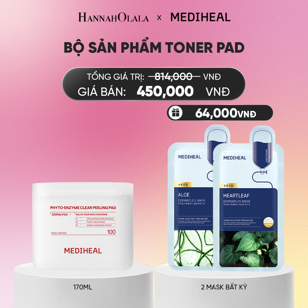  MEDIHEAL BỘ SẢN PHẨM TONER PAD 170ML BẤT KỲ_A1109 