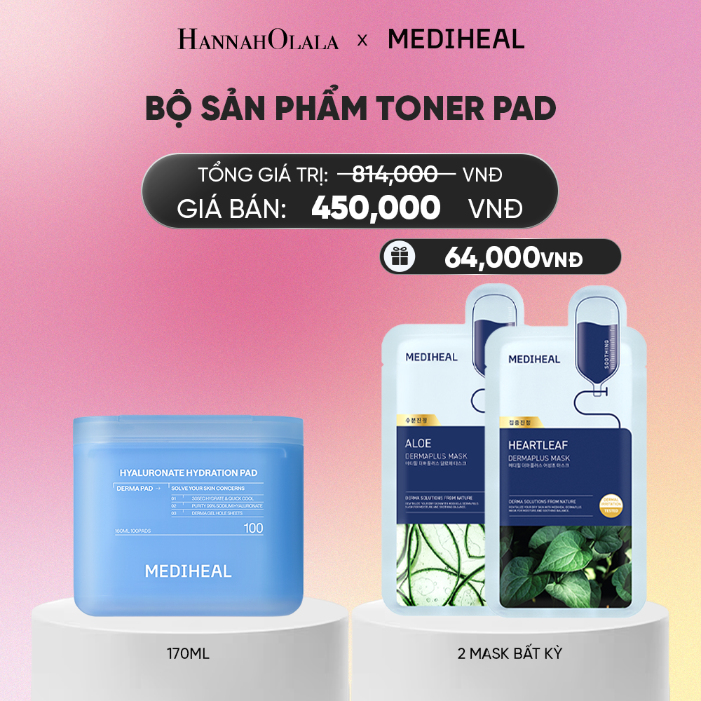  MEDIHEAL BỘ SẢN PHẨM TONER PAD 170ML BẤT KỲ_A1109 