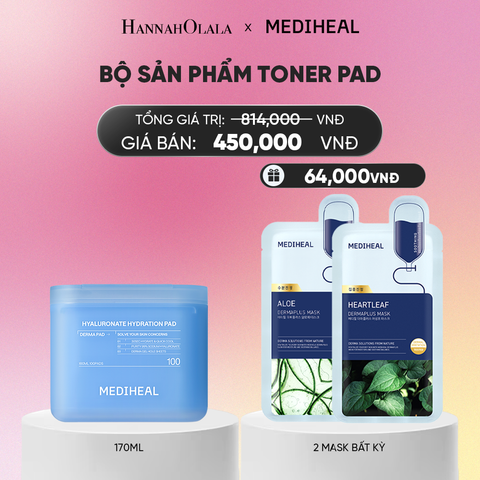  MEDIHEAL BỘ SẢN PHẨM TONER PAD 170ML BẤT KỲ_A1109 