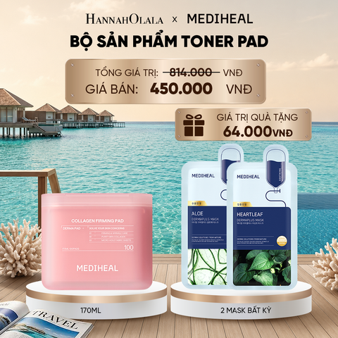  MEDIHEAL BỘ SẢN PHẨM TONER PAD 170ML BẤT KỲ_ D297 